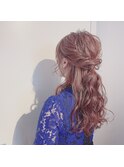 大人ハーフアップ