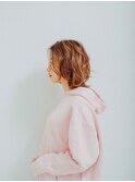 センターパート☆ウェーブ♪伸ばしかけ