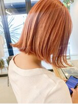 フラム 渋谷(flamme)&nbsp;【flamme】オレンジ×ボブ