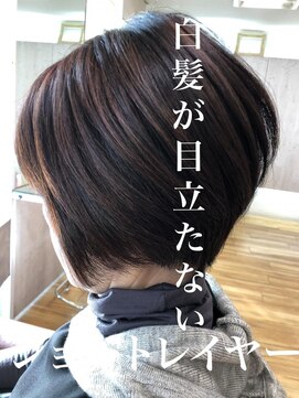 ダリー 円山店(Dali) 白髪染めハイライト/白髪ぼかし/育てる白髪染めショートレイヤー