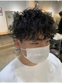 【MITSU】スモーキーマットアッシュ×スパイラルパーマ