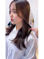 ルームバイシー 新宿(Loom. by Sea) くびれヘア×チェリーブラウン【フェミニン/ダークアッシュ】