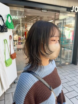 アクアオモテサンドウ(ACQUA omotesando) ☆ウルフカットオリーブベージュカラーオリーブグレージュカラー