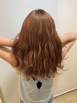 ライフ 四条畷店(Lyfe) デザインカラーベージュ_ダブルカラー毛先外ハネ斜めバング_357