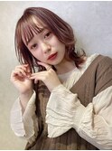 インナーグレージュ/マチルダボブ/前髪/ピンクベージュ/錦糸町