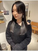 10代20代姫カット小顔垢抜け韓国ミディアムヘア