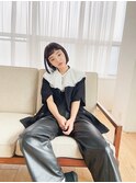 似合わせ小顔ボブ×グレージュカラー デザインカラー