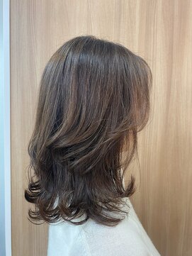 ラポール 東住吉店 ミディアムレイヤー(カラー☆ゴールド系)