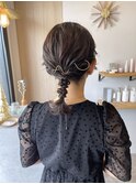 編み下ろしヘアアレンジ