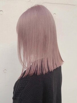 ベレーザ 渋谷(BELEZA) 6510ミルクティーピンクハイトーンカラーマッシュパーマ韓国ボブ