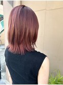 ピンクブラウン/ハイトーンカラー/透明感/髪質改善シロップ