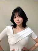 レイヤーカットマッシュショートボブウルフカット韓国◎前髪あり