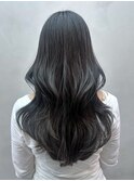 ロング顔周りレイヤーくびれヘア_ba530841