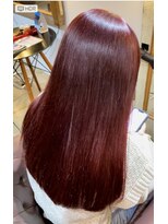 ビハインドザカーテン(BEHIND THE CURTAIN)&nbsp;ブリーチなしダブルカラー×ワインレッド