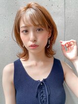チェリーブラウンイメチェン似合わせカットデジタルパーマ