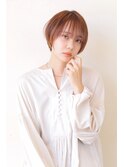 細めハイライト丸みショート 奈良王寺 20代30代40代
