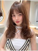 韓国ヘアーハッシュカットレイヤーカット水光肌渋谷ブリーチ無し