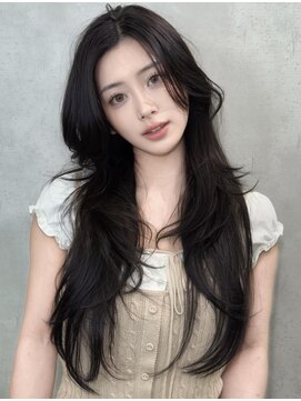 シティ(CITY) 韓国風レイヤーカット ハッシュカットロング バタフライカット