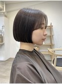 ショートバレイヤージュマッシュウルフタッセルボブパーマ60代
