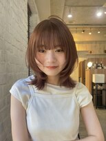 ガーデン 渋谷(GARDEN)&nbsp;ミディアムレイヤー　顔周りカット　似合わせ　小顔　ベージュ