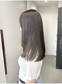 ブリーチなしカラー透明感グレージュアッシュブラウン秋カラー