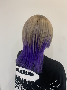 ルルバイアズール 草加店(LULU by azule) ツートンカラー,ホワイトベージュ,パープル【草加】