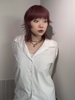 ステン(sten)&nbsp;ボルドーカラー/ワインレッド/ハッシュカット