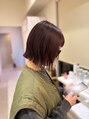 アパートメント 松江学園店(APARTMENT) 切りっぱなしボブ×レッドブラウン