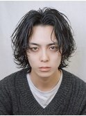 MEN’S HAIR/サーフカール/刈り上げセンターパート/渋谷