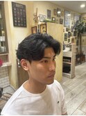 ラルフカール　ニュアンスパーマ　センターパート　メンズパーマ