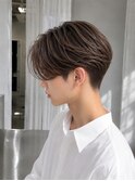 ブルーブラックフェザーパーマサーフカールセンターパート