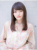 透明感カラー 流しバング さらつやストレート☆