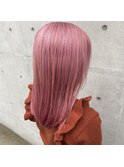 #ハイトーン #ピンク #カラー #ミディアム