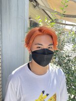 プレゼンス ネイヴィ(PRESENCE NAVY)&nbsp;センターパート×オレンジヘアー