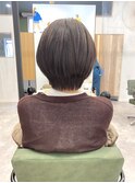 大人可愛いショート/グレージュカラー/インナーホワイトベージュ