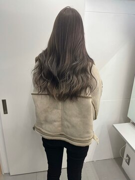 キング 梅田(K!ng) 【梅田】ミルクティーベージュベージュカラー髪質改善カラー