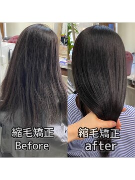 クロス(CROSS) 縮毛矯正Before/after