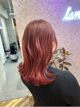 ラニヘアサロン(lani hair salon) ピンクベージュ×デザインカラー