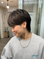 ネウィサリュー 立川(newi saLyu)&nbsp;メンズカットアッシュブラック韓国ダウンパーマカルマパーマ立川