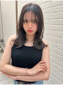 ダークグレージュシースルーバング n5.18