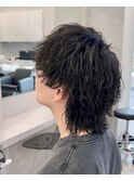 メンズウルフパーマ/波巻きパーマ