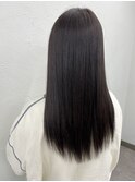 ダークグレージュ ロング 艶髪 トリートメント