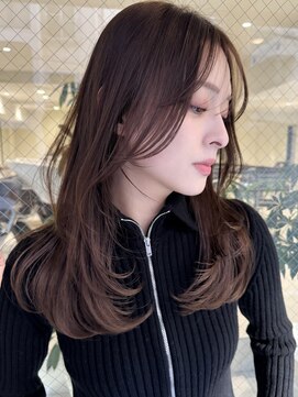 ジルブラン(JIL BLAN) 小顔美人レイヤーカットミディアムグレージュハイライトボブ