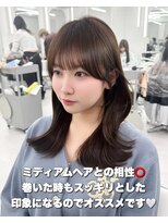 アマトウキョウ アユンチェ(AMA TOKYO×AYUNCHE) 韓国ヘア 2wayバング レイヤーカット くびれヘア 顔周り/