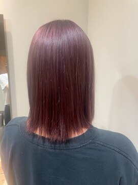 ヘアショップ エヌアンドエー 久喜菖蒲店(hair shop N&A) 落ち着いたレッドで叶える、透け感ストレート/髪質改善/艶感
