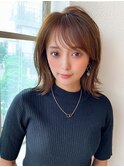 後れ毛が可愛い顔周りレイヤー/ナチュラルアッシュ/顔周り