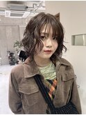 軽めの動きが可愛い♪【外ハネボブパーマ/顔回りカット】