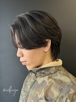 アンドメゾンオム(&Maison. homme) センターパート/ニュアンスパーマ/毛流れパーマ/波巻きパーマ