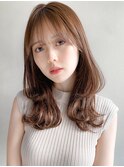 似合わせカットダークブルーレイヤーカットナチュラルカール