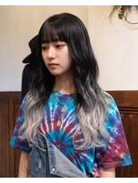 グッドフェローズ キタホリエ(GoodFellas kitahorie) 透け感グラデーションのレイヤーロングヘアハイトーン艶感